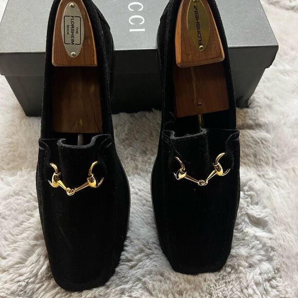 GUCCI BLACK SUEDE HORSEBIT LOAFERS EU SIZE 40E LEATHER SOLE BOX DUSTBAG MINT - Picture 12 of 15